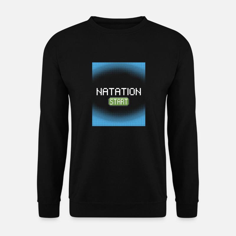 Startpixel für Schwimmen - Unisex Pullover - Schwarz