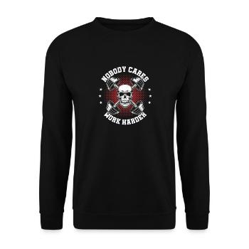 Skull - Unisex Sweatshirt - black - Front - Alina (178cm) & Michal (187cm)