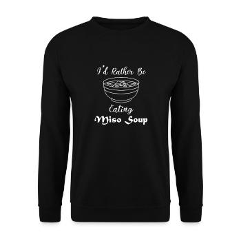 Miso Soup Ramen Noodles Japanese Food Chef - Unisex Sweatshirt - black - Front - Alina (178cm) & Michal (187cm)
