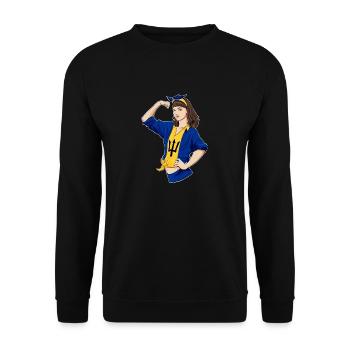 Barbados Girl Unbreakable I Patrimoine de la Barbade - Sweat-shirt Unisexe - noir - Devant - Alina (178cm) & Michal (187cm)