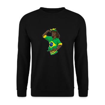 Brazilian Girl Unbreakable I Brazilian Heritage - Unisex Pullover - Schwarz - Vorne - Alina (178cm) & Michal (187cm)
