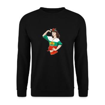 Fille bulgare Incassable Héritage bulgare - Sweat-shirt Unisexe - noir - Devant - Alina (178cm) & Michal (187cm)