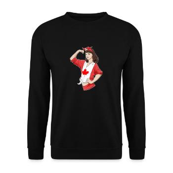 Canadian Girl Unbreakable I Canadian Heritage I - Unisex Pullover - Schwarz - Vorne - Alina (178cm) & Michal (187cm)