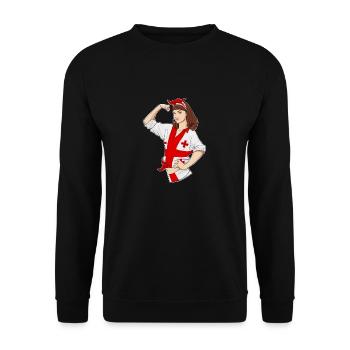 Fille géorgienne incassable I Héritage géorgien I - Sweat-shirt Unisexe - noir - Devant - Alina (178cm) & Michal (187cm)