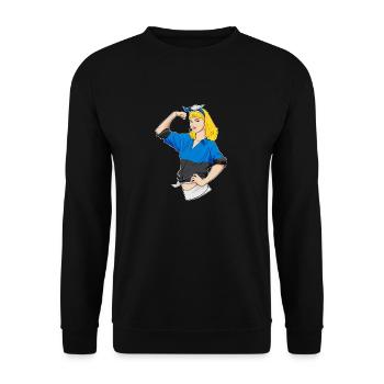Fille estonienne incassable I Héritage estonien I - Sweat-shirt Unisexe - noir - Devant - Alina (178cm) & Michal (187cm)