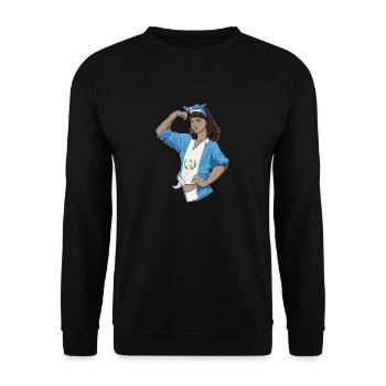Guatemalan Girl Unbreakable I Heritage Guatemala - Unisex Sweatshirt - black - Front - Alina (178cm) & Michal (187cm)