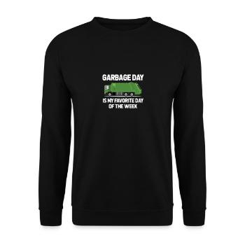 Müllmann garbage truck - Unisex Sweatshirt - black - Front - Alina (178cm) & Michal (187cm)