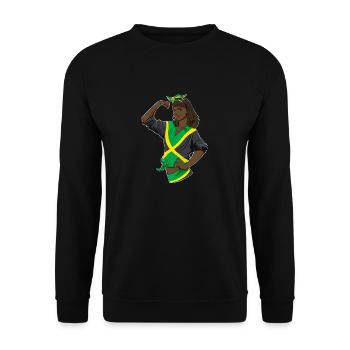 Fille jamaïcaine incassable I Héritage jamaïcain I - Sweat-shirt Unisexe - noir - Devant - Alina (178cm) & Michal (187cm)
