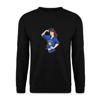Kosovan Girl Unbreakable I Kosovan Heritage I - Unisex Sweatshirt - black - Front - Alina (178cm) & Michal (187cm)