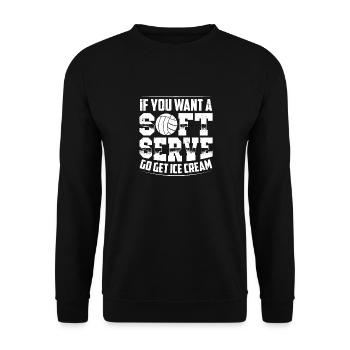 Funny If You Want A Soft Serve Go Get Ice Cream - Sweat-shirt Unisexe - noir - Devant - Alina (178cm) & Michal (187cm)