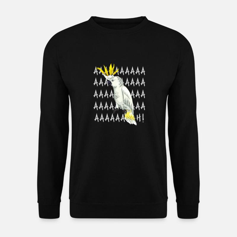 Funny Cockatoo Parrot Art - Unisex Sweatshirt - black