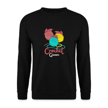 Cute Crochet Art For Knitter & Crocheter - Unisex Sweatshirt - black - Front - Alina (178cm) & Michal (187cm)