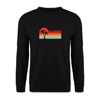 Vintage Thaïlande Vacances Asie Coucher de soleil Ko Samui - Sweat-shirt Unisexe - noir - Devant - Alina (178cm) & Michal (187cm)