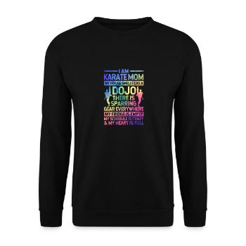 Je suis une mère karaté japonaise mère combat - Sweat-shirt Unisexe - noir - Devant - Alina (178cm) & Michal (187cm)