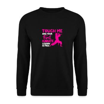 Arts martiaux Touch Me et votre première leçon de karaté - Sweat-shirt Unisexe - noir - Devant - Alina (178cm) & Michal (187cm)
