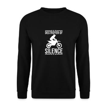 Motocross Supercross MX SX FMX Dirt Bike Spruch - Unisex Pullover - Schwarz - Vorne - Alina (178cm) & Michal (187cm)