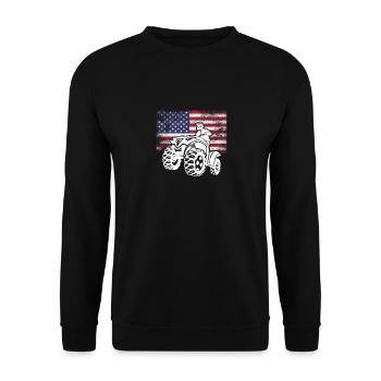 ATV Quad Offroad - Unisex Sweatshirt - black - Front - Alina (178cm) & Michal (187cm)