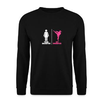 Your daughter My daughter martial arts lover - Unisex Sweatshirt - black - Front - Alina (178cm) & Michal (187cm)