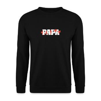 Papa Karate Dad Lustiger Papa Kampfsport Liebhaber - Unisex Pullover - Schwarz - Vorne - Alina (178cm) & Michal (187cm)