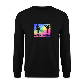 Amoureux des arts martiaux Fier parent - Sweat-shirt Unisexe - noir - Devant - Alina (178cm) & Michal (187cm)