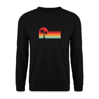 Vintage Thaïlande Asie Coucher de soleil Phi Phi Îles - Sweat-shirt Unisexe - noir - Devant - Alina (178cm) & Michal (187cm)