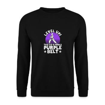 Karate Martial Arts Level Up This Child Is Now - Unisex Sweatshirt - black - Front - Alina (178cm) & Michal (187cm)