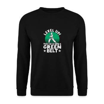 Karate Martial Arts Level Up This Child Is Now - Unisex Sweatshirt - black - Front - Alina (178cm) & Michal (187cm)