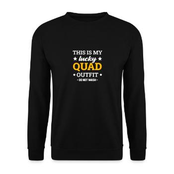 Quad ATV Offroad Spruch Lustig Quad Geschenk - Unisex Pullover - Schwarz - Vorne - Alina (178cm) & Michal (187cm)