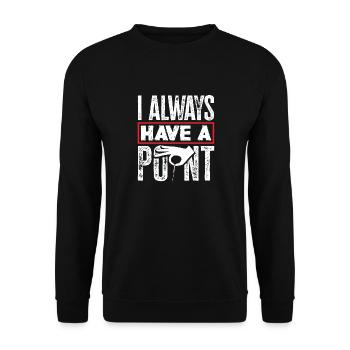 Acupuncture Acupuncteur J’ai toujours un point - Sweat-shirt Unisexe - noir - Devant - Alina (178cm) & Michal (187cm)