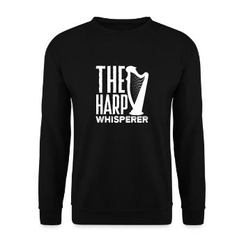 Harp Player Harpist The Harp Whisperer - Unisex Pullover - Schwarz - Vorne - Alina (178cm) & Michal (187cm)