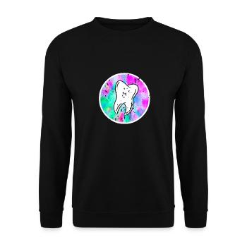 Vintage Awesome Vivid Dentist Dental T-Shirt - Unisex Pullover - Schwarz - Vorne - Alina (178cm) & Michal (187cm)