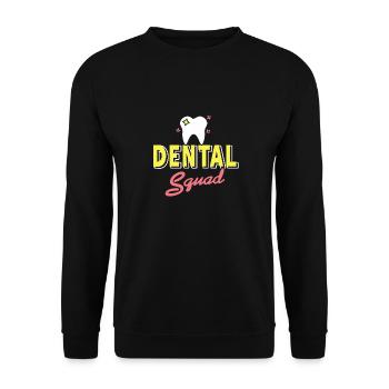 Dental Squad Cool Dentist Designs T-Shirt Present - Unisex Sweatshirt - black - Front - Alina (178cm) & Michal (187cm)