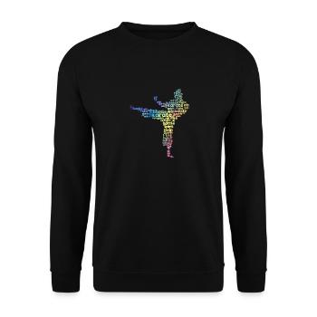 Karate Martial Arts Word Cloud Okinawan Japanese - Unisex Sweatshirt - black - Front - Alina (178cm) & Michal (187cm)