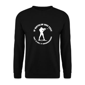 Biathlon Skieur Cadeau Biathlète Sports d’hiver - Sweat-shirt Unisexe - noir - Devant - Alina (178cm) & Michal (187cm)