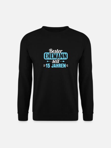 Beste Ehefrau Bester Ehemann seit 15 Jahren - Unisex Pullover - Schwarz