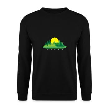 Tree - Unisex Sweatshirt - black - Front - Alina (178cm) & Michal (187cm)