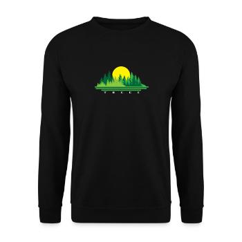 Tree - Unisex Sweatshirt - black - Front - Alina (178cm) & Michal (187cm)
