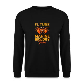 Vintage Future Marine Biology Teacher T-Shirt - Unisex Sweatshirt - black - Front - Alina (178cm) & Michal (187cm)