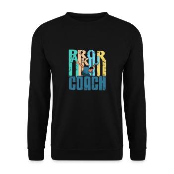 Vintage Retro Parkour Coach Designs T-Shirt - Unisex Sweatshirt - black - Front - Alina (178cm) & Michal (187cm)