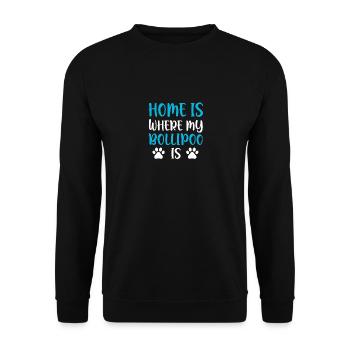 Bollipoo - Sweat-shirt Unisexe - noir - Devant - Alina (178cm) & Michal (187cm)