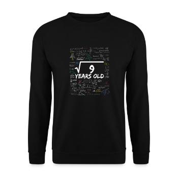 Square Root of 9 3RD Funny Math Birthday - Unisex Sweatshirt - black - Front - Alina (178cm) & Michal (187cm)