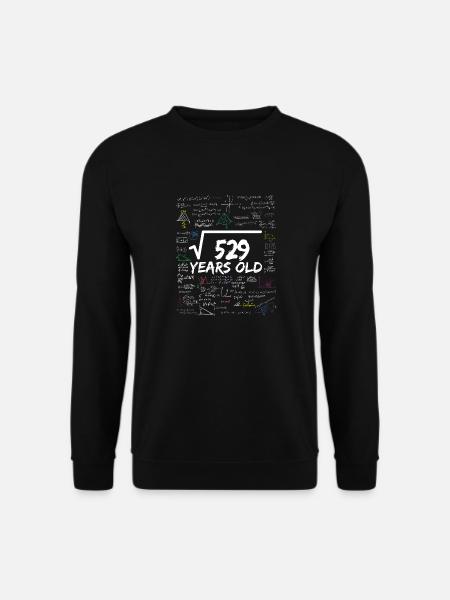 Kvadratrod af 529 23. sjove matematik fødselsdag - Unisex sweater - sort