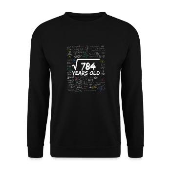 Racine carrée de 784 28TH Funny Math Birthday - Sweat-shirt Unisexe - noir - Devant - Alina (178cm) & Michal (187cm)