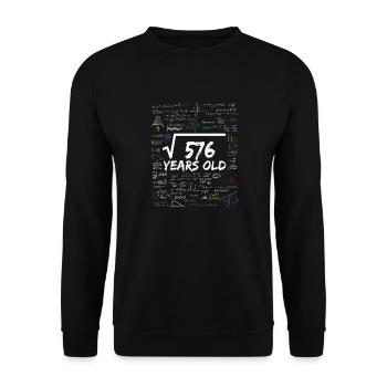 Square Root of 576 24TH Funny Math Birthday - Unisex Sweatshirt - black - Front - Alina (178cm) & Michal (187cm)