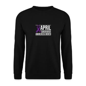 Sarkoidose Bewusstsein Kleidung - Unisex Pullover - Schwarz - Vorne - Alina (178cm) & Michal (187cm)