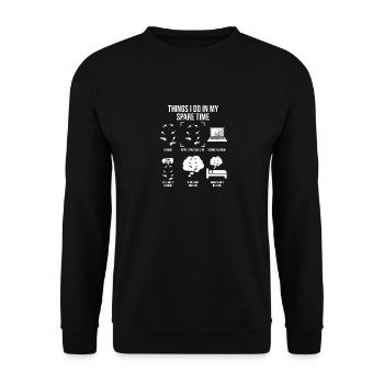Ce que je fais pendant mon temps libre, jongler - Sweat-shirt Unisexe - noir - Devant - Alina (178cm) & Michal (187cm)