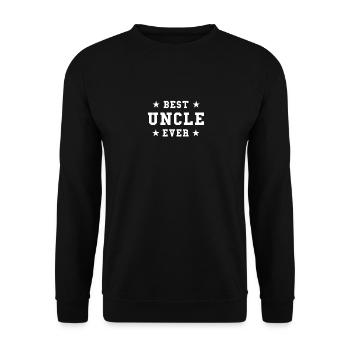 Bester Onkel Pate Patenonkel Geschenk - Unisex Pullover - Schwarz - Vorne - Alina (178cm) & Michal (187cm)