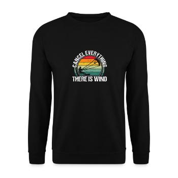 Funny Kitesurf Kiteboarding Abbrechen Alles ist - Unisex Pullover - Schwarz - Vorne - Alina (178cm) & Michal (187cm)