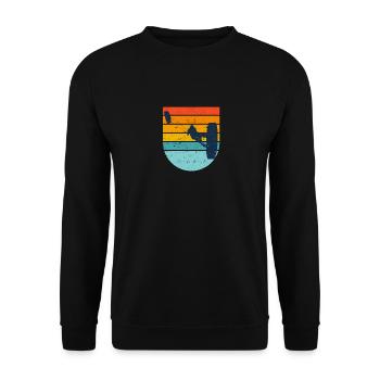Kiteboard Silhouette Kitesurf Kiteboarding Kite - Unisex Sweatshirt - black - Front - Alina (178cm) & Michal (187cm)