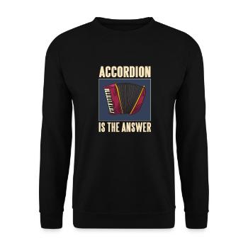 L’accordéon est la réponse Drôle de designs T-shirt - Sweat-shirt Unisexe - noir - Devant - Alina (178cm) & Michal (187cm)